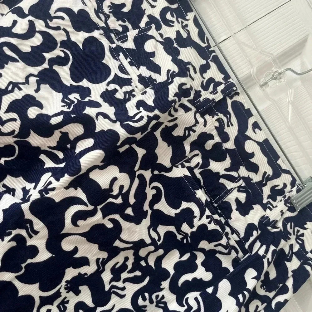 Lilly Pulitzer Horse Of Course + Floral Corduroy Capris Palm Beach Fit Size 4 - Picture 14 of 16